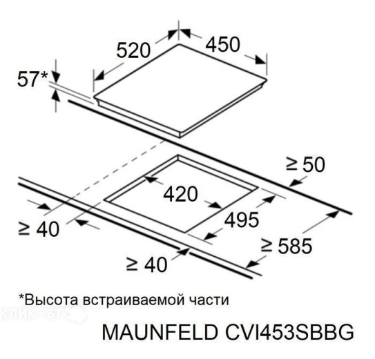 Варочная поверхность MAUNFELD CVI453SBBG