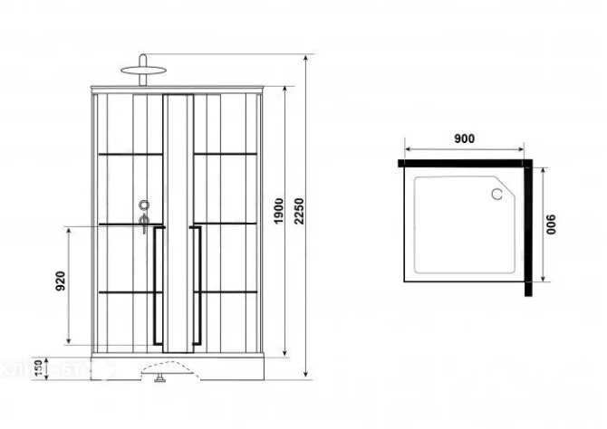 Душевая кабина NIAGARA Standart ST90/15QL/KL/BKT