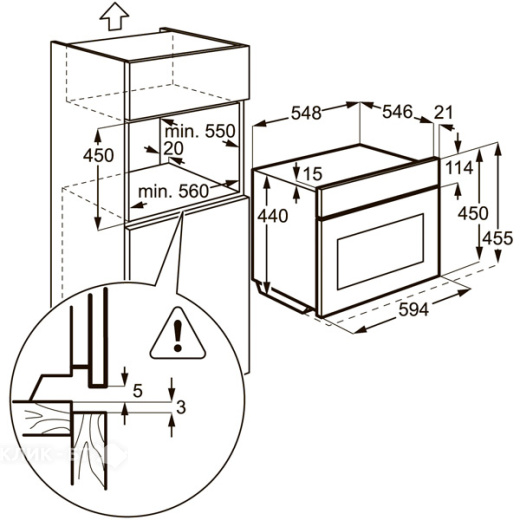 Духовой шкаф ZANUSSI zkc 54451 xa