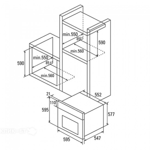 Духовой шкаф CATA MT 8012 BK